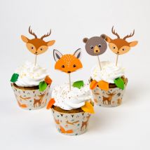 Kit Cupcakes Animaux De La Forêt - Recyclable - Annikids