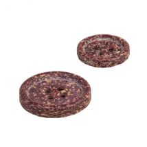 Lot De 6 Boutons Écorces De Riz Rouge Beaujolais - My mercerie