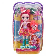 Enchantimals Sunshine Beach : Poupée Texie Tigre 15 Cm Et Sabre - Figurine Animal, Accessoires - Mattel - Hxb97