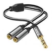 Adaptateur Audio Splitter Jack 3.5mm Mâle Vers 2x Jack 3.5mm Femelle Linq