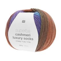 Pelote De Laine À Chaussettes Superba Cashmeri Luxury Socks 4 Fils - 100g - Rico Design : Douceur Et Luxe Pour Vos Pieds Multicolore (022 - Joy)