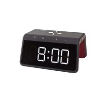 Nedis Réveil Avec Fonction Chargeur Sans Fil Qi 15w Et Snooze Modèle Wcacq30bk Noir - NEDIS
