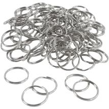 Anneaux Porte-clés Ronds 20 Mm - Argenté - 100 Pcs - CC Hobby