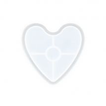 Moule En Silicone 11,5 Cm X 10 Cm X 1,6 Cm - Plateau Coeur - Jesmonite