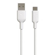 Muvit Câble Usb-c Vers Usb 2.0 Charge Rapide 3a Et Synchronisation 1,2m Blanc