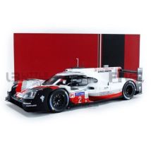 Voiture Miniature De Collection - Ixo - Porsche 919 Hybrid - Échelle 1/18 - Vainqueur Le Mans 2017 - Noir/blanc/rouge