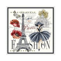 Tissu Carré Jacquard 48x48 Paris - Distrifil
