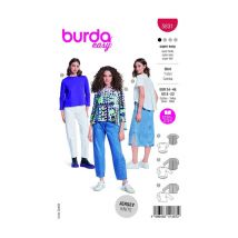 Patron Burda 5831 - T-shirt Polyvalent Du 34 Au 48 Fr Taille N°fr 34-48