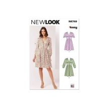 Patron New Look 6749 - Robe Boutonnée Du 34 Au 44 (fr) Taille N°fr 34-44 - NewLook