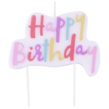 Bougie - Happy Birthday Rose Pastel - Pme