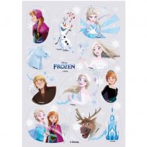 12 Stickers La Reine Des Neiges - Comestible - Dekora