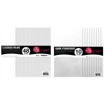 Packs Scrapbooking Papier Blanc Et Transparent À Embosser - Infocrea