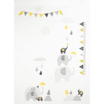 Stickers Muraux Eléphant En Papier Gris - Sauthon