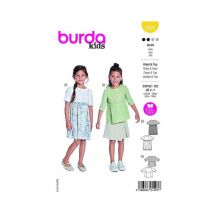 Patron Burda 9226 - Jupe Haute Pour Enfants Taille N°fr 2-7 Ans