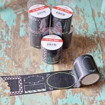 Washi Tape Large - Noir À Motifs - Artemio
