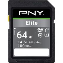 Carte Mémoire Sdxc Pny Elite 64go Class 10 Uhs-i U1 100mb/s - Pny