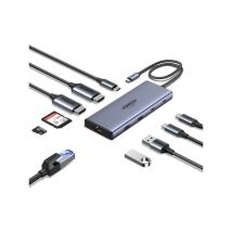 Hub Usb-c 10-en-1 Ugreen Cm639 – Station D'Accueil Avec 2 Hdmi, Rj45 Ethernet, Usb, Lecteur Sd/tf Et Power Delivery 100w - Ugreen
