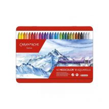 Boite De 40 Pastels À La Cire Aquarellables - Caran D'Ache