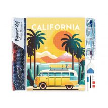 Diamond Painting Broderie Diamant Figured’art 40x50cm Toile Entière Roulée Avec Diamants Carrés - Affiche Poster Californie - Figured'Art