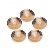 Lot De 5 Boutons Corne Brillant - Ppy