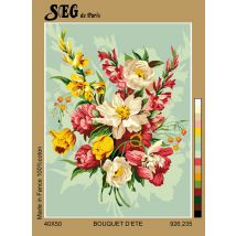Canevas Antique Bouquet D'Été 40x50cm - SEG