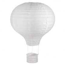 Lampion De Papier Montgolfière, 30cm Ø, Blanc, 40cm, Av. Châssis Métallique, 1 Pces - Rayher
