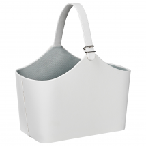 Panier De Rangement Gris Clair En Cuir Pu Fait Main Avec Poignée Pour Porte-revues Fait Main Style Traditionnel Rustique