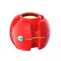 Mini Enceinte Bluetooth Effet Lumineux Rgb Son Surround 3d Autonomie 4 Heures Rouge Yonis - Yonis