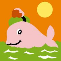 Kit Canevas Soudan Baleine 25x25cm - LUC