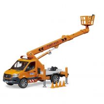 Mb Sprinter Avec Plateforme De Travail Et Module Son + Lumière - Bruder