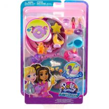 Coffret Polly Pocket Bouee Licorne : Piscine + 2 Figurine + 12 Accessoires - Mattel - Hkv34 - Poupee - Polly Pocket