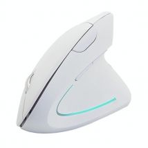 Souris Ergonomique Sans Fil 2.4ghz 5 Boutons Dpi Réglable Noire Blanc Yonis - Yonis