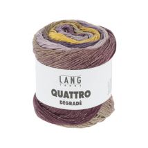 Coton À Tricoter Et À Crocheter Quattro Degrade - 100gr - Lang Yarns Multicolore 0001 (lilas-jaune) - LangYarns
