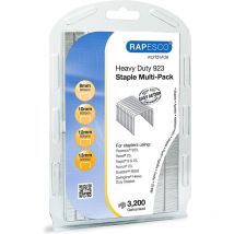 Agrafes - Assortiment De Plusieurs Tailles - 8mm - 10mm - 12mm - 13mm - Rapesco - Esselte