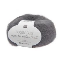 Fil À Tricoter Essentials Super Kid Mohair Loves Silk: Luxe, Douceur Et Créativité - 25gr - Rico Design 55 Gris