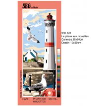 Canevas Antique Le Phare Aux Mouettes 25x60cm - SEG