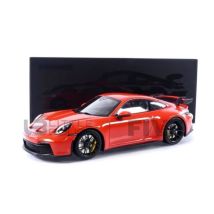Voiture Miniature De Collection - Minichamps 1/18 - Porsche 911 (992) Gt3 - Orange - Blanc - Minichamps