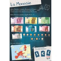 Poster Pédagogique - J'Apprends La Monnaie, L'Euro - 52x76cm - A Afficher - Bouchut - La Maison Du Calendrier