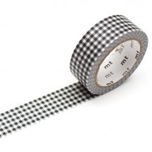 Masking Tape - Petit Carrés Noirs Et Blancs - 7 M X 15mm - MT Masking Tape
