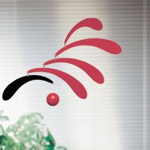 Mobile Flensted Flowing Rhythm Rouge – Élégance En Mouvement - Flensted Mobiles