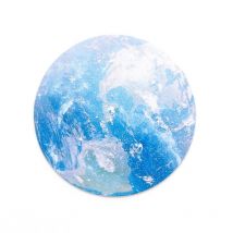 Tapis De Souris Rond En Caoutchouc Antidérapant Lavable Impression Claire 22cm Bleu Yonis - Yonis