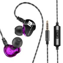 Casque Sport Hifi Intra-auriculaire Quad-core Son Hd Ergonomique Confortable Purple Yonis - Yonis