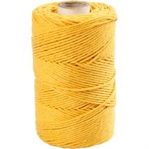 Cordon Pour Macramé, L : 198 M, D 2 Mm, Jaune, 330 Gr/ 1 Rouleau - CC Hobby