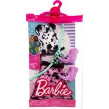 Mattel - Hjt18 - Habit Barbie - Accessoire Poupee - Jupe Rose Et Noir + Sac Banane + Chaussures - Vetement Poupee - Barbie