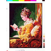 Canevas Pénélope Antique Jeune Fille Lisant 30x40cm - Margot
