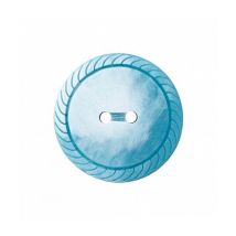 Boutons Fantaisies Rond 2 Trous Vert Turquoise 23mm X 3 - Union Knopf Bleu - Prym Union Knopf