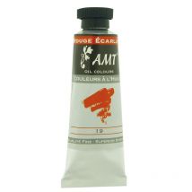 Peinture À L'Huile Fine En Tube Rouge Écarlate 45ml - Amt