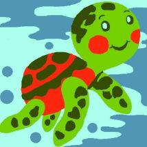 Kit Canevas Soudan Tortue 25x25cm - LUC