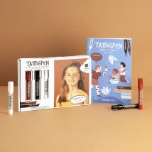 Coffret 3 Tattoopen Et Son Cahier D Activites Drole De Tribu - Nailmatic