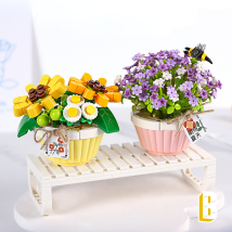 Jeux De Construction - Loz - Les Petits Pots - Marguerites Et Lilas -